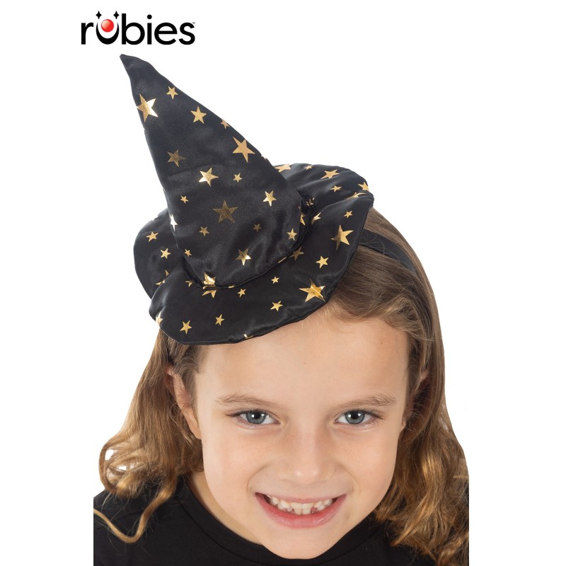 Witch Black & Gold Star Headband for Child