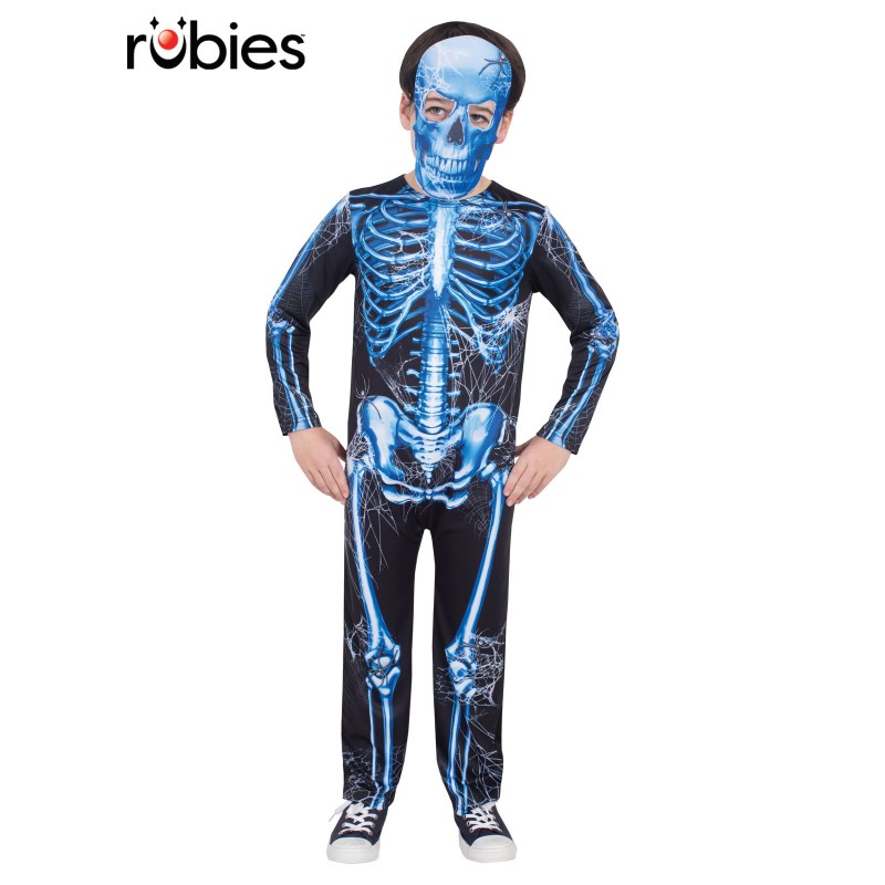Skeleton Neon Blue Child Costume