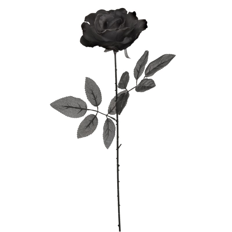 Halloween Black Rose Fright Night Fabric Decoration