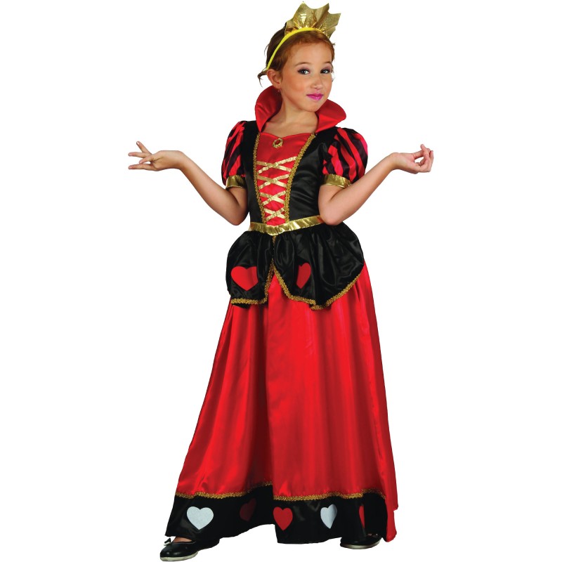 Queen of Hearts Deluxe Girl's Costume 8-10 Years