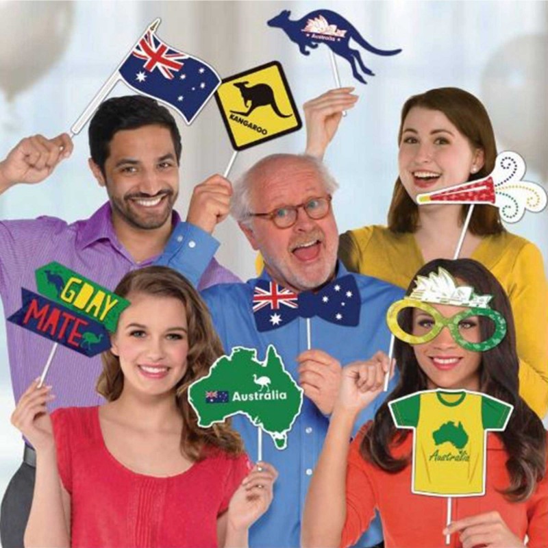 Australia Day Photo Props 13 pk - NFS Party