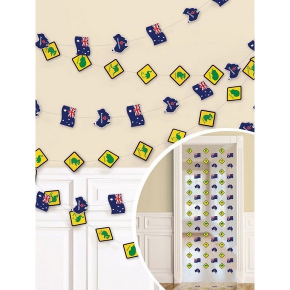 Australia Day String Hanging Decorations 2.13m 6 pk