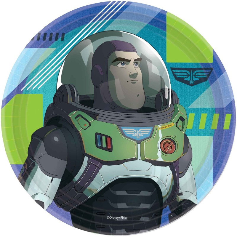 Buzz Lightyear Round Lunch Plates 17cm 8 pk - NFS Party