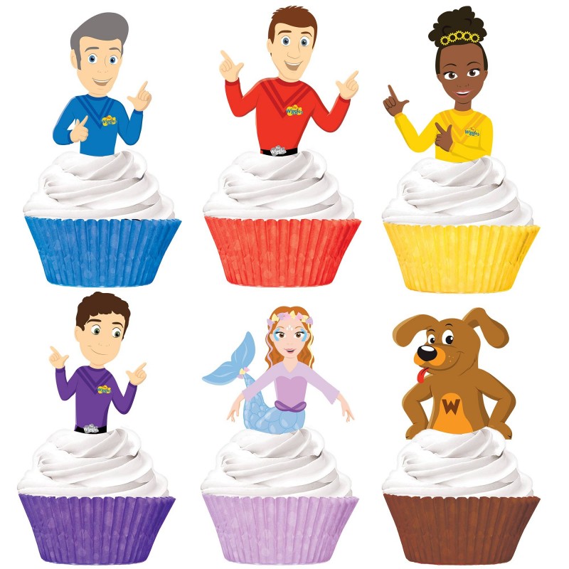 The Wiggles Picks & Cupcake Cases 5cm 24 pk - NFS Party