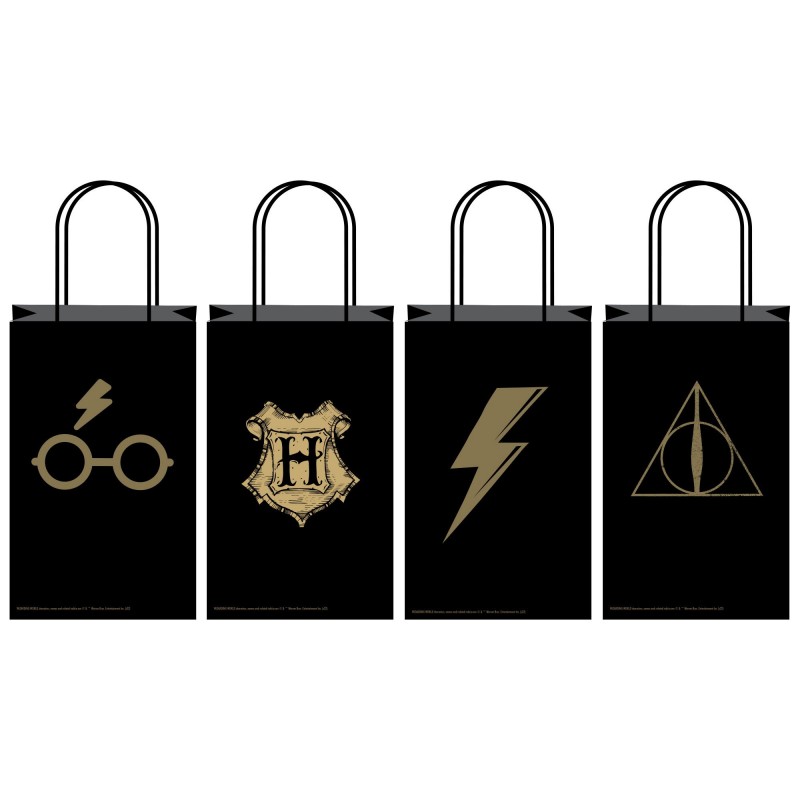 Harry Potter Mixed Design Kraft Favour Bags 8 pk