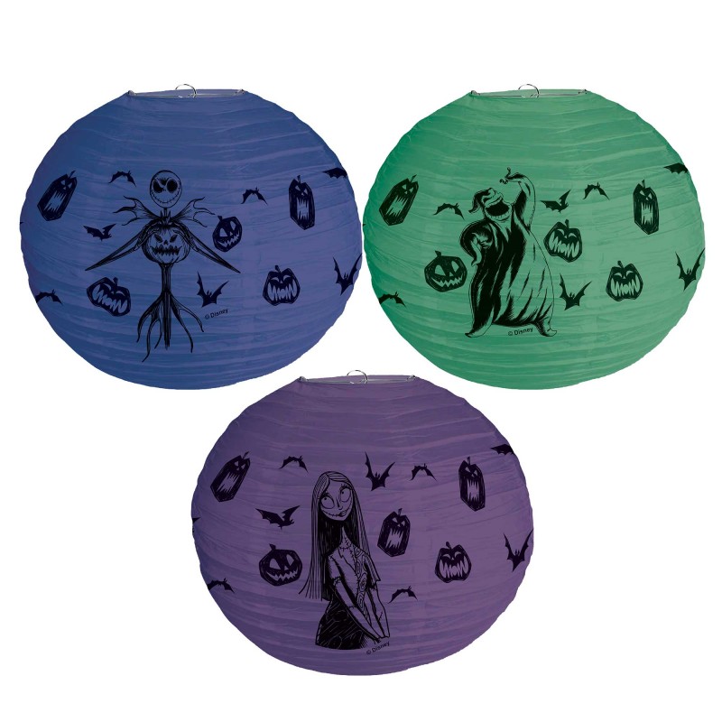 Halloween Nightmare Before Christmas Lanterns 3 pk