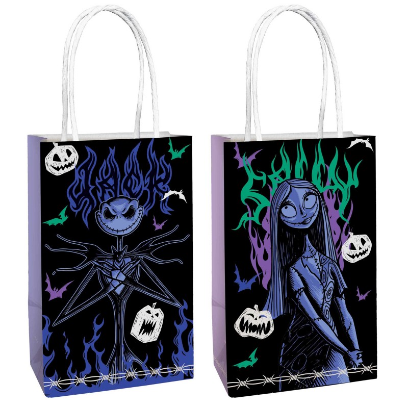 Halloween Nightmare Before Christmas Kraft Paper Favour Bags 8 pk