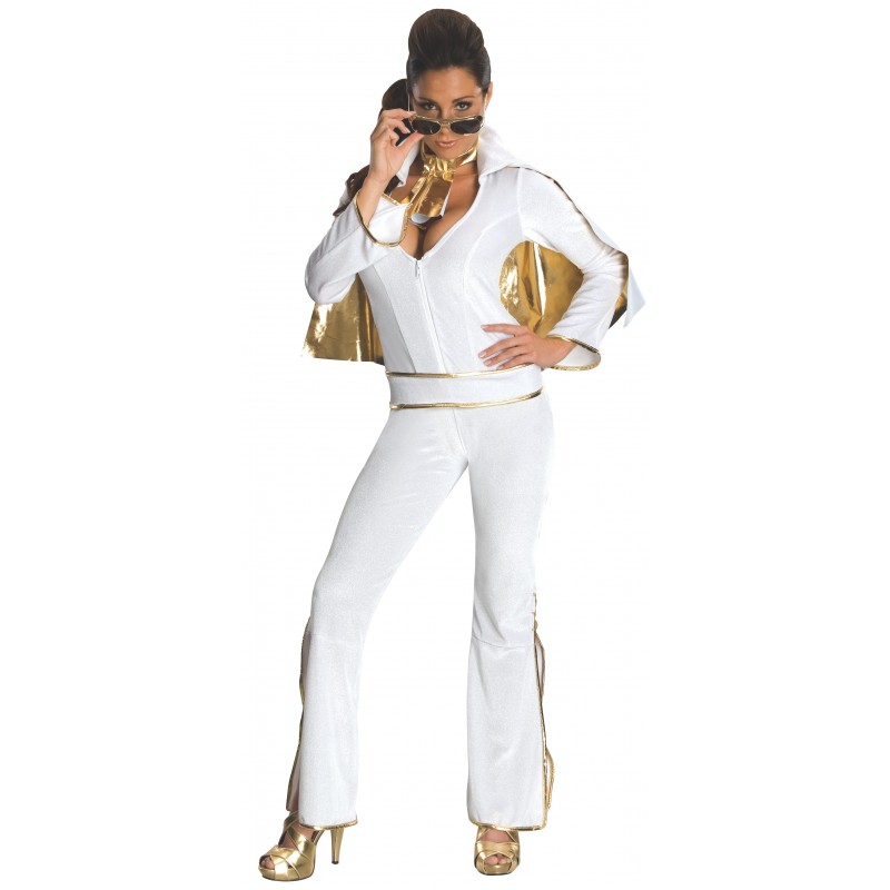 Elvis Celebrities White Secret Wishes Adult Costume