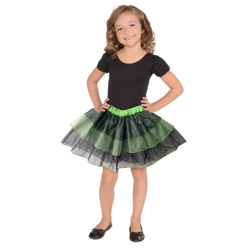 Green And Black Tutu Child Skirt