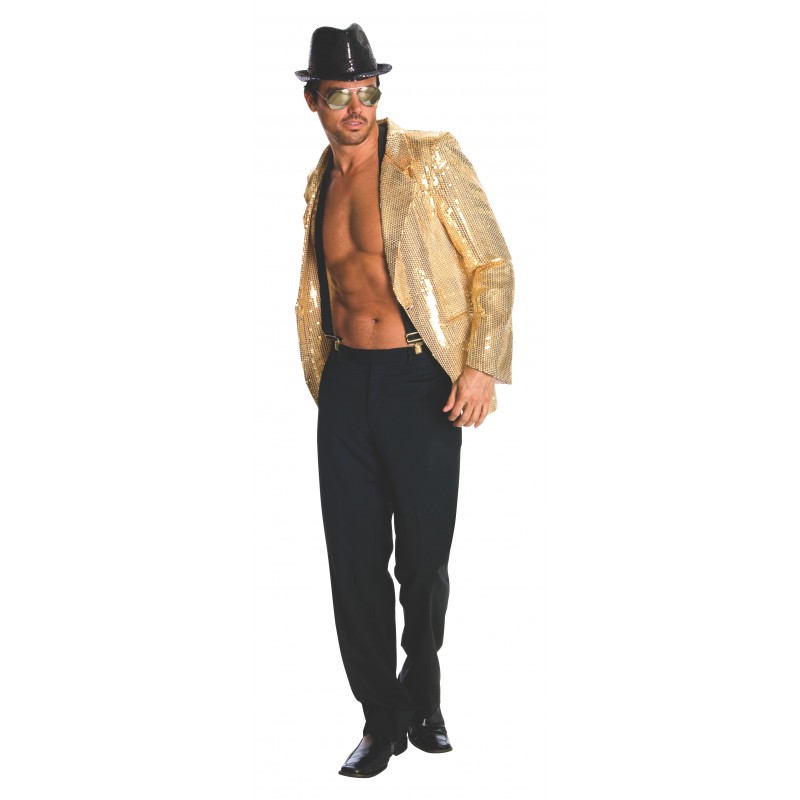 Gold Sequin Men Adult Jacket 1970s