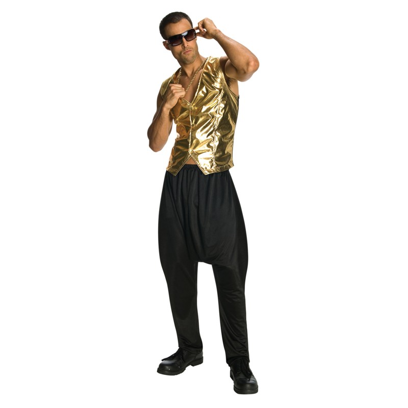 Rapper 1990s Gold Adult Vest