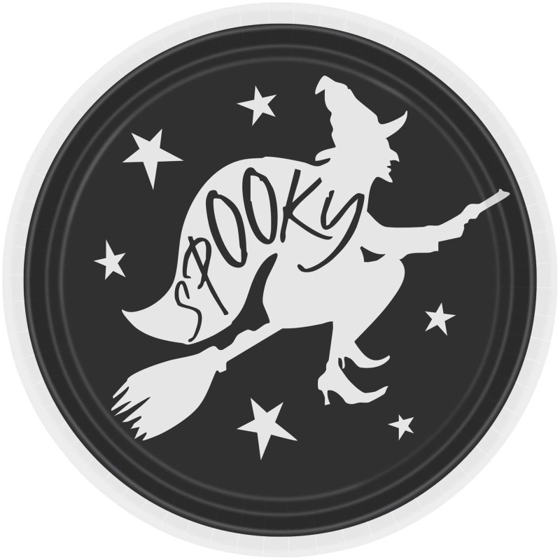 Halloween Fright Night Round Dinner Plates 23cm 8 pk