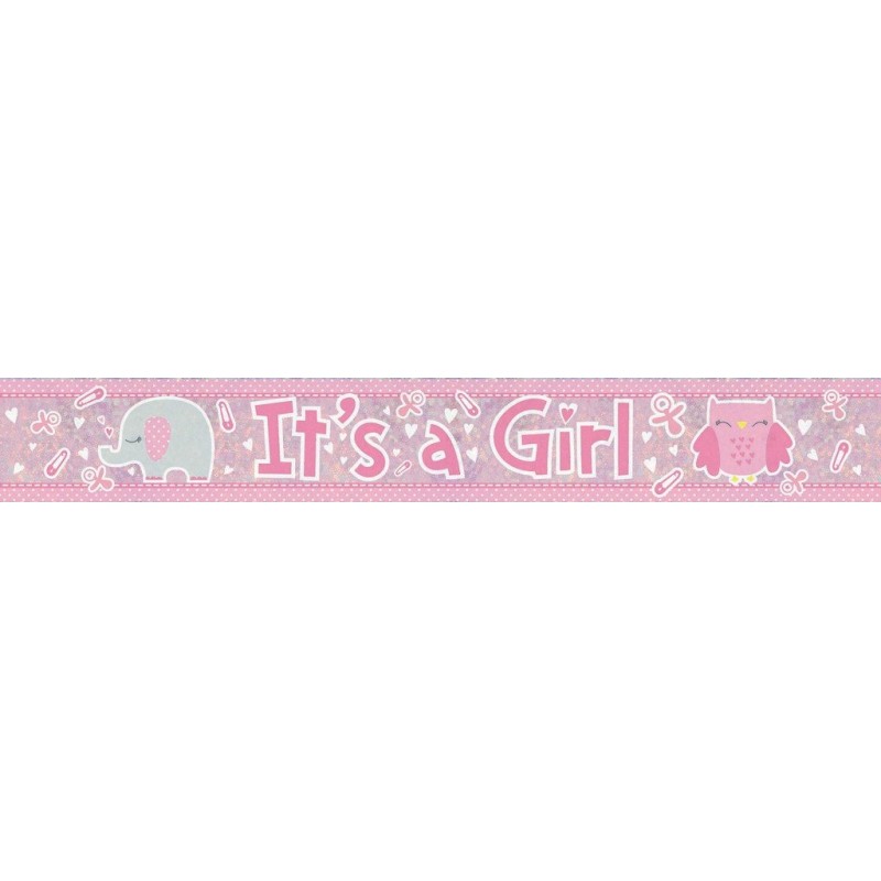 Baby Shower It's a Girl Girl Banner 2.7m Baby Shower It's a Girl Girl Banner 2.7m