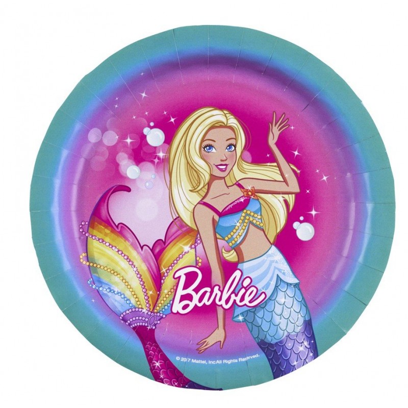 Barbie Dreamtopia Round Lunch Plates 18cm 8 pk