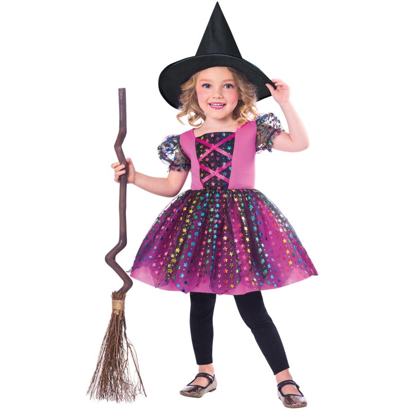 Rainbow Witch Girl's Costume 2-3 Years