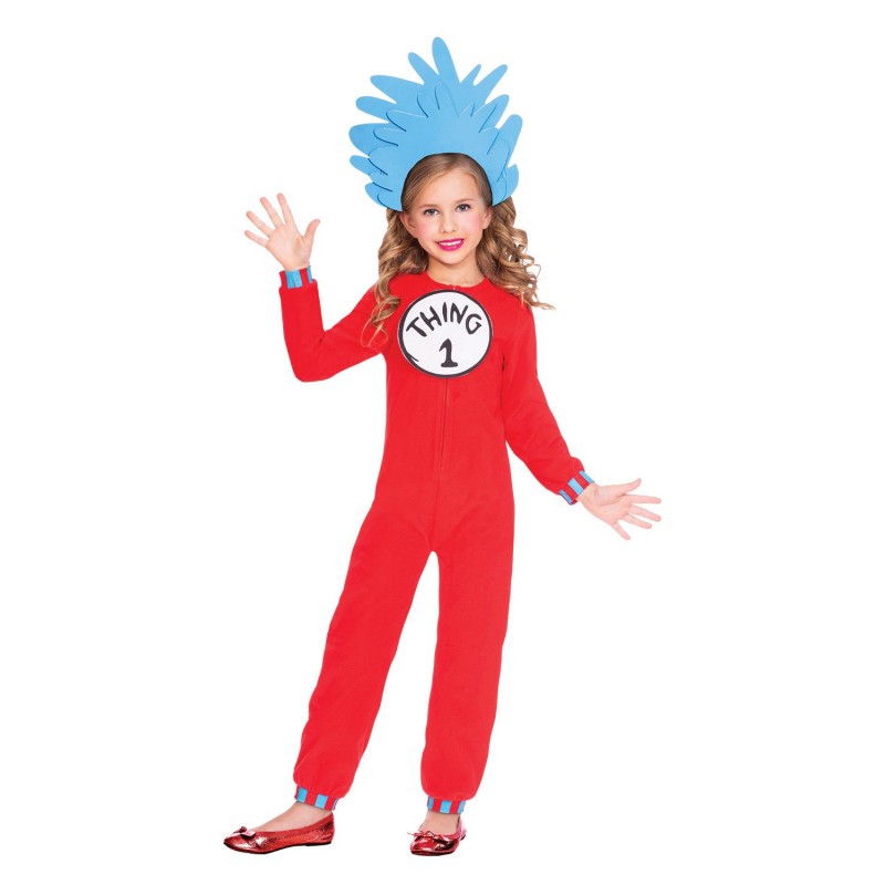 Dr. Seuss Thing 1 & 2 Unisex Kid's Costume 4-6 Years