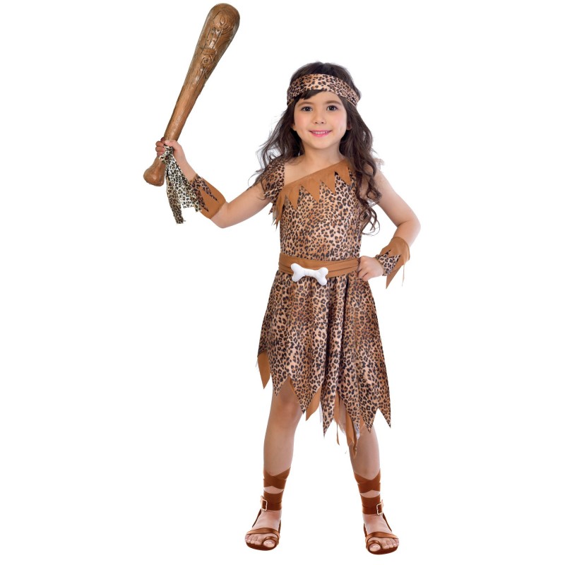 Cavegirl Girl's Costume 8-10 Years