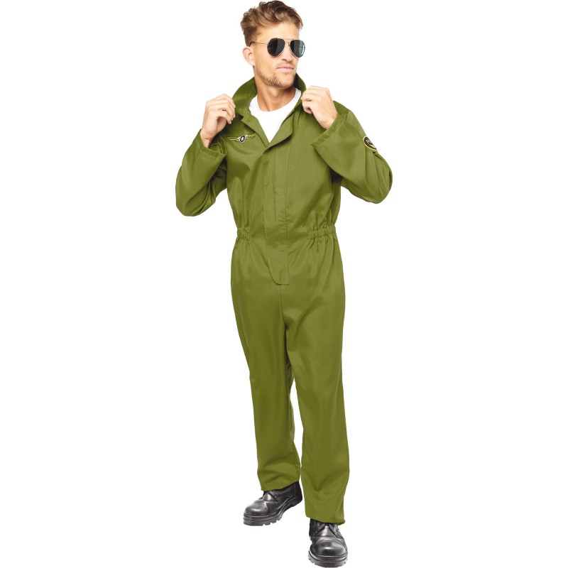 Pilot Jumpsuit Men's Costume Medium