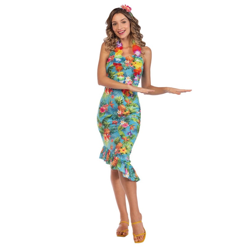 Blue Hawaii Dress Women's Costume Size 12-14
