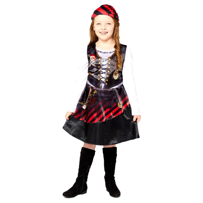 Pirate Sustainable Dress Girl's Costume 3-4 Years