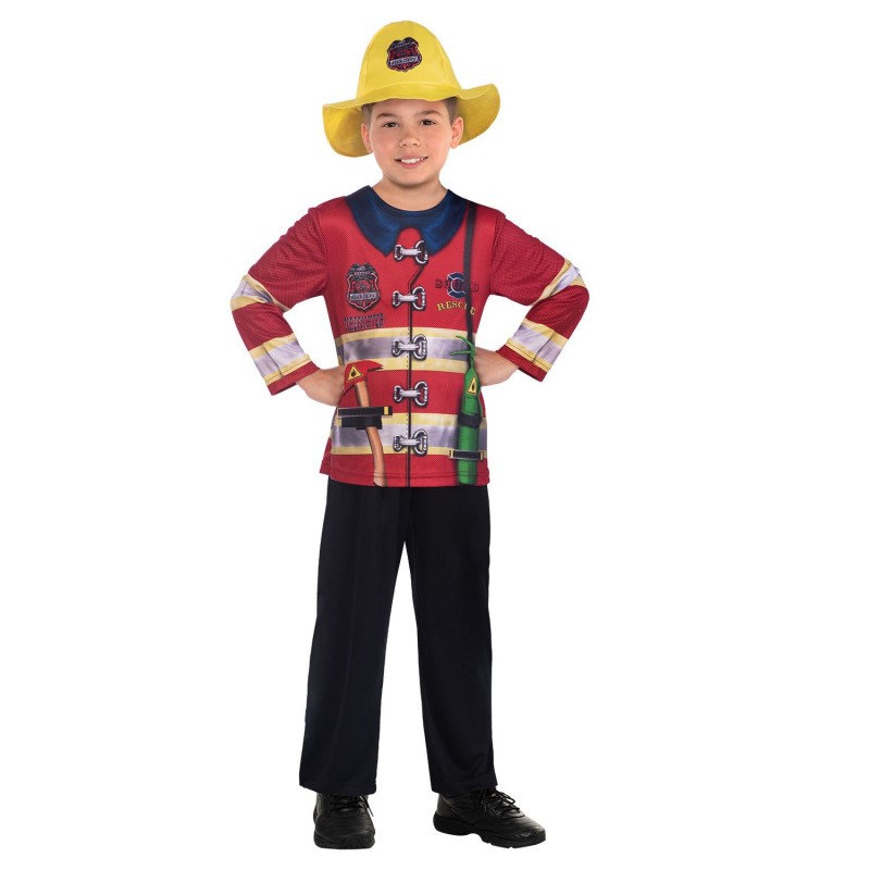 Firefighter Sustainable Top Boy's Costume 2-3 Years