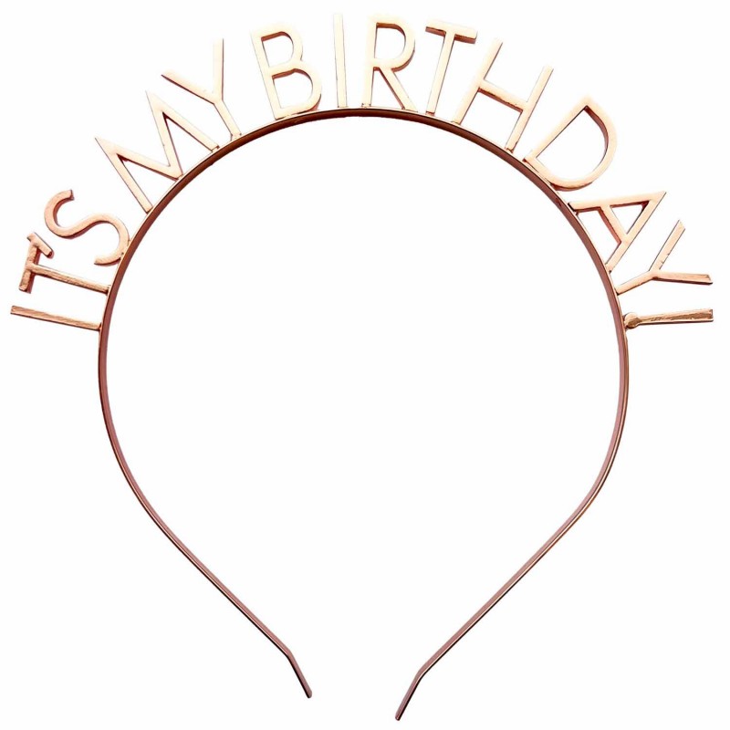 Rose Gold It's my Birthday Headband - NFS Party