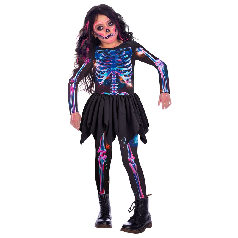 Skeleton Girl's Costume 10-12 Years