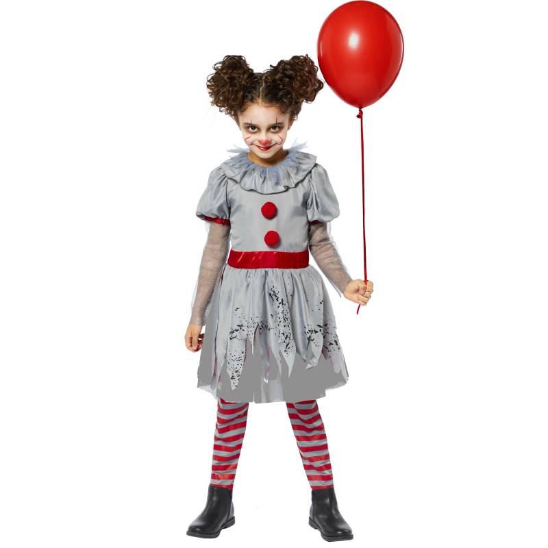Bad Clown Girl's Costume 10-12 Years