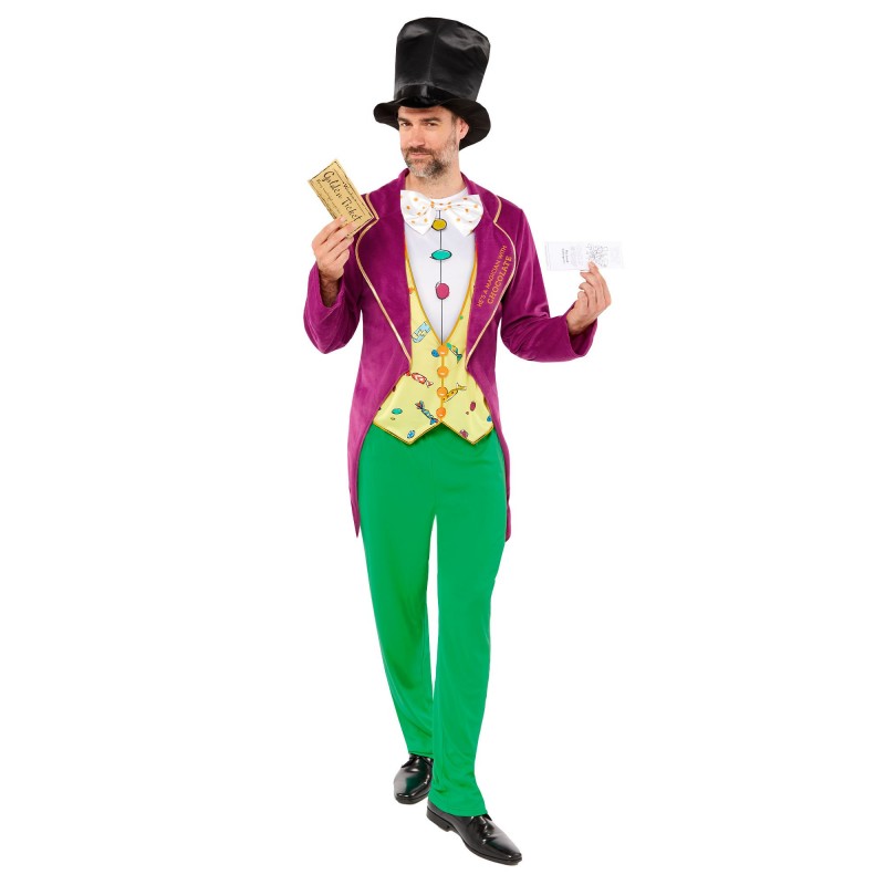 Willy Wonka Charlie & The Chocolate Factory Men's Costume XL