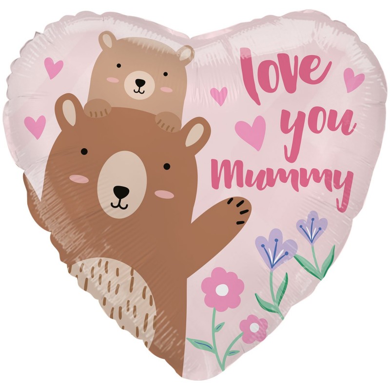Mother's Day Loye You Mommy Heart Shaped Balloon 45cm - NFS Party