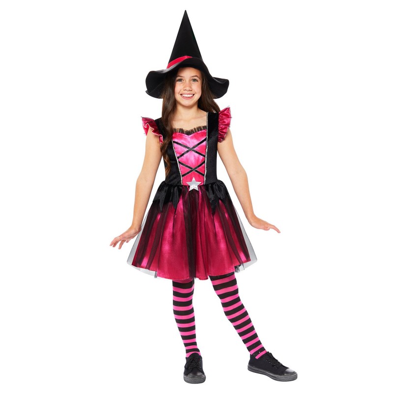 Pink Witch Girl's Costume 4-6 Years