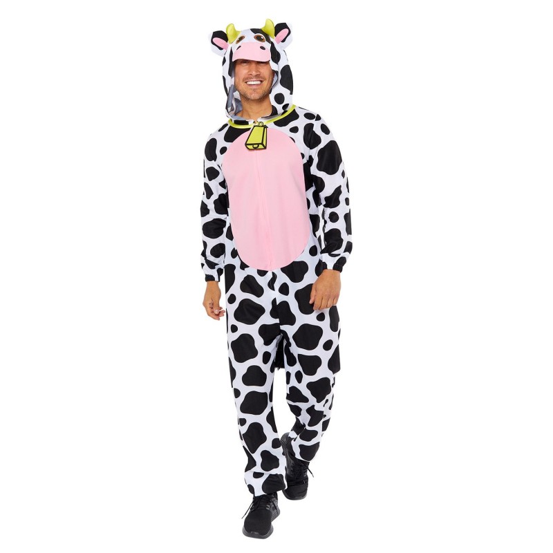 Cow Plush Onesie Men's Costume Large