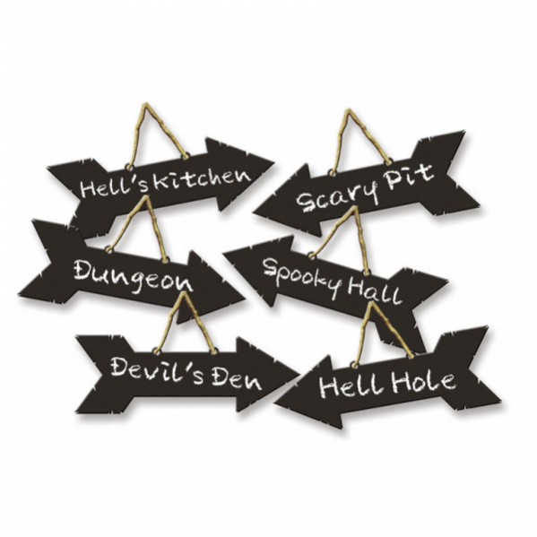 Halloween Direction Arrows Misc Decorations 14cm x 2cm Pack of 6