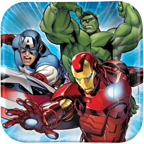 Avengers Lunch Plates 18cm Pack of 8