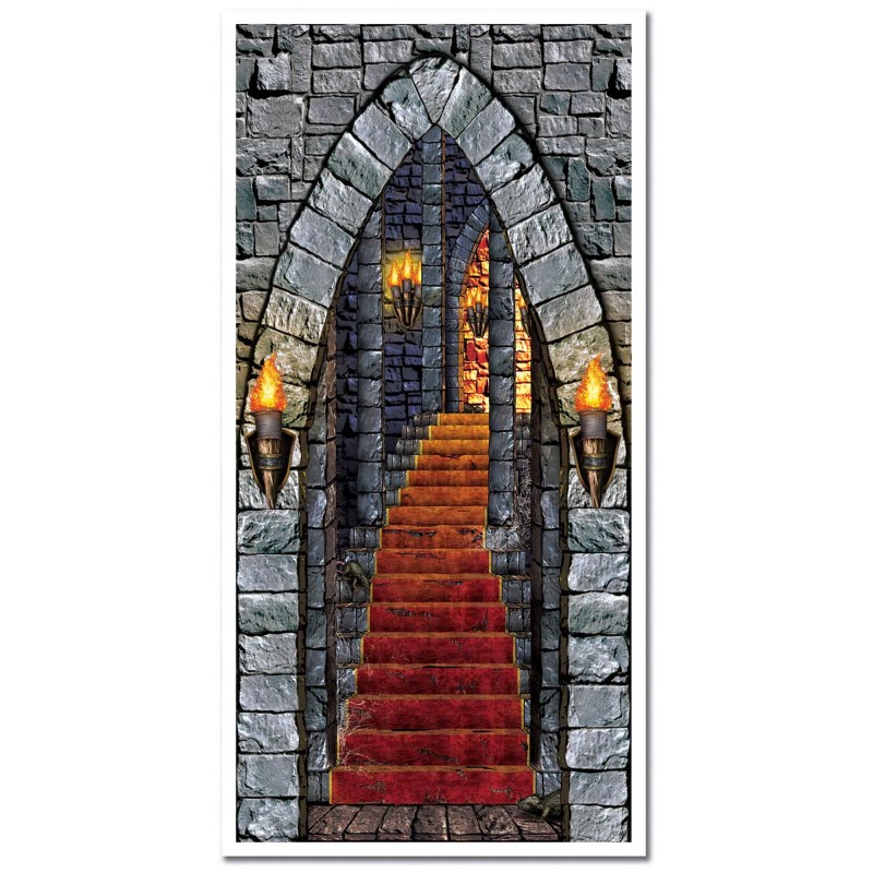 Halloween Castle Entrance Cover Door Decoration 13cm x 76cm - NFS Party