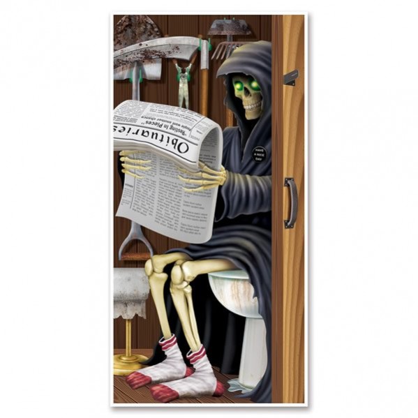 Halloween Grim Reaper Restroom Door Decoration 76cm x 152cm