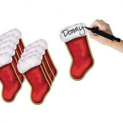 Christmas Mini Stockings Cutouts 19cm 10 pk