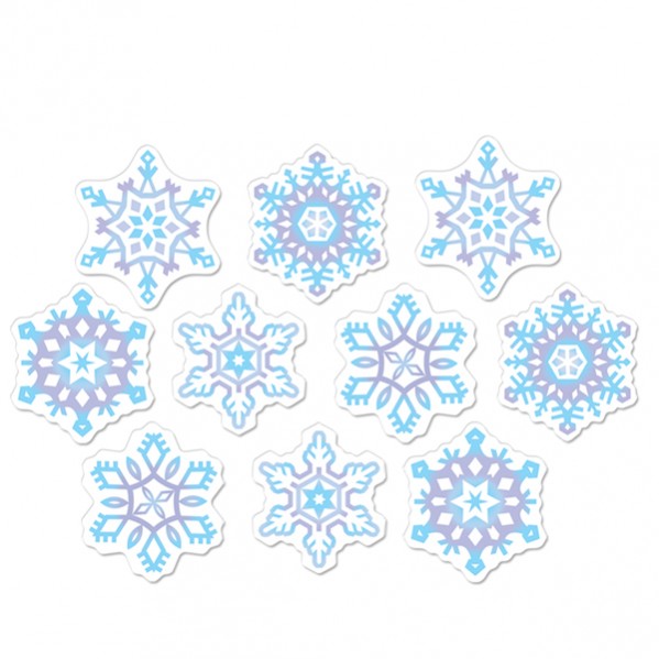 Christmas Cutouts 11cm Mini Snowflakes Pack of 10