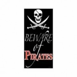 Beware of Pirates Door Decoration 76cm x 152cm