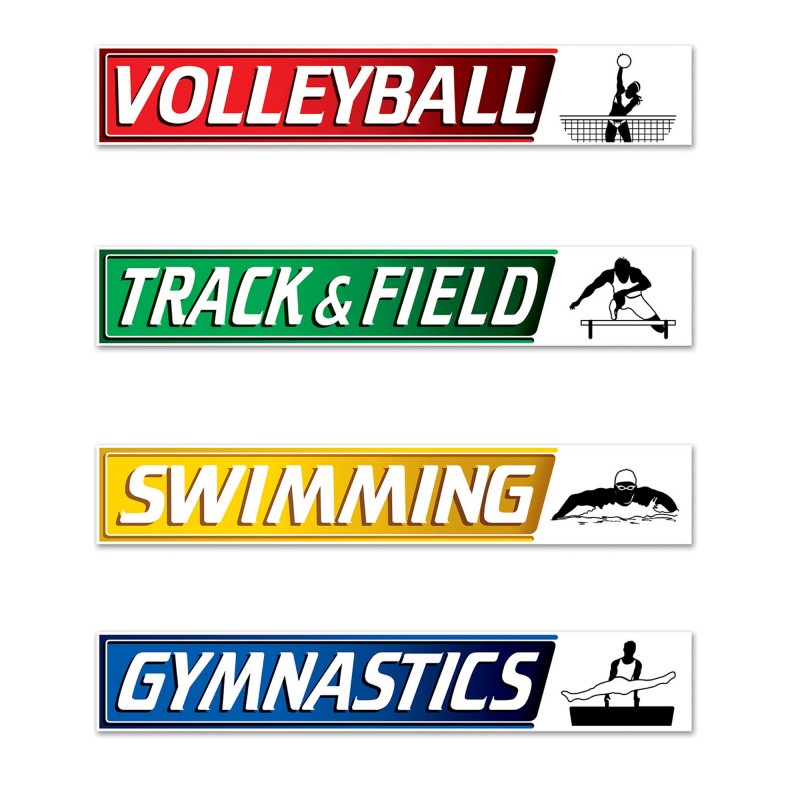 Sports Party Decorations - Cutouts Street Signs