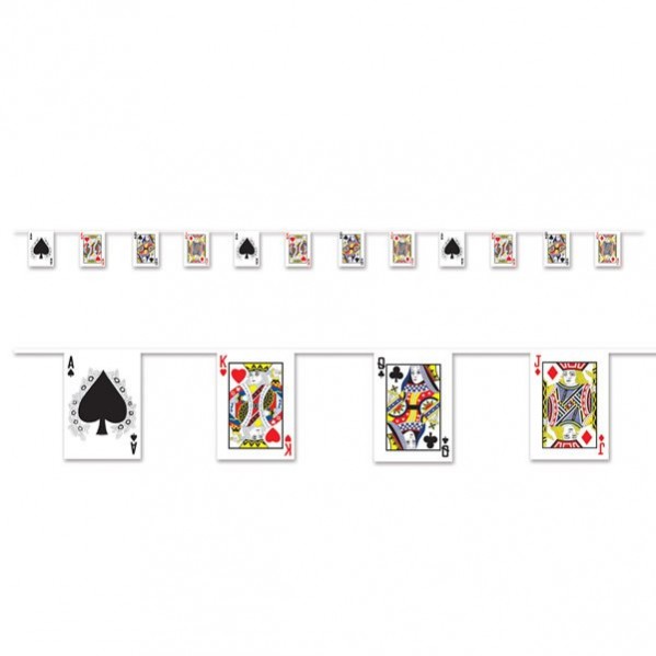 Casino Party Decorations Playing Card Suits Pennant Banners