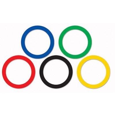 Multi Coloured Sports Party Rings Cutouts 15 pk
