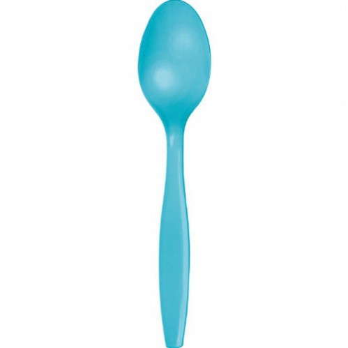 Bermuda Blue Plastic Spoons Pack of 24