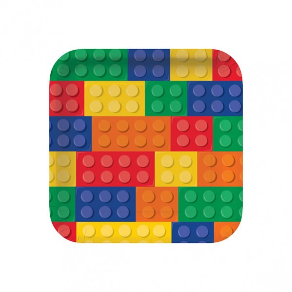 Block Party Square Dinner Plates 23cm 8 pk Block Party Square Dinner Plates 23cm 8 pk