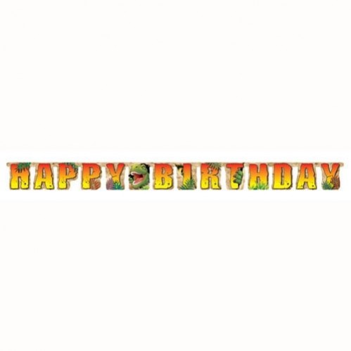 Dinosaur Happy Birthday Dino Blast Jointed Banner Dinosaur Happy Birthday Dino Blast Jointed Banner