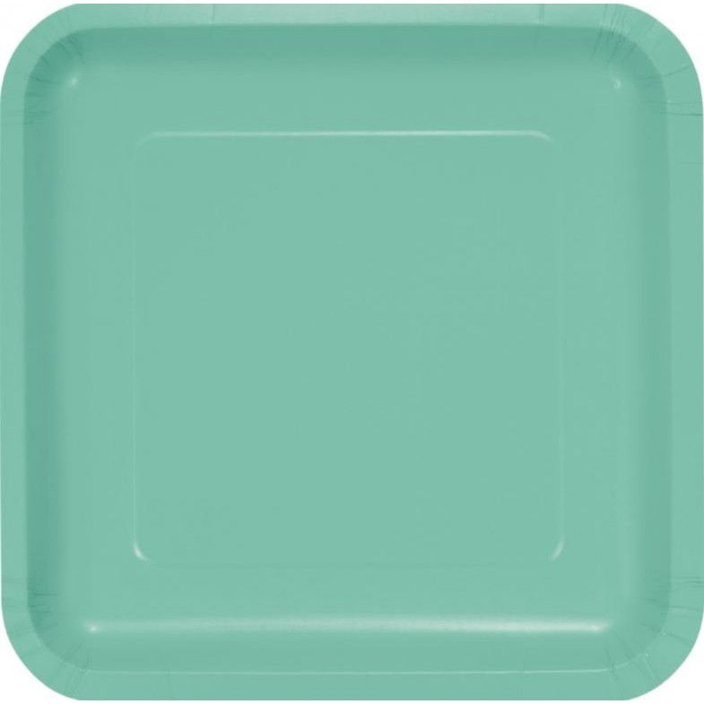 Fresh Mint Green Square Dinner Plates 23cm 18 pk Fresh Mint Green Square Dinner Plates 23cm 18 pk