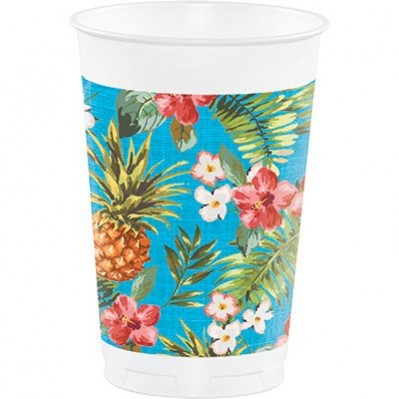 Hawaiian Party Decorations Aloha Tumblers Plastic Cups