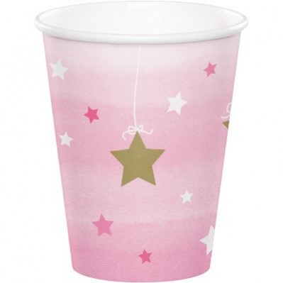 Girl One Little Star Paper Cups 266ml 8 pk