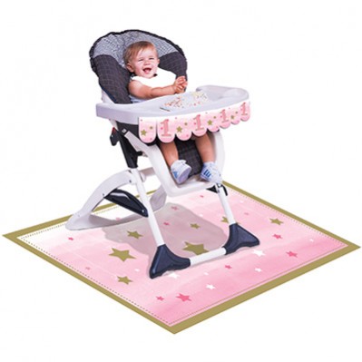 Girl One Little Star Pink High Chair Decorating Kit Girl One Little Star Pink High Chair Decorating Kit
