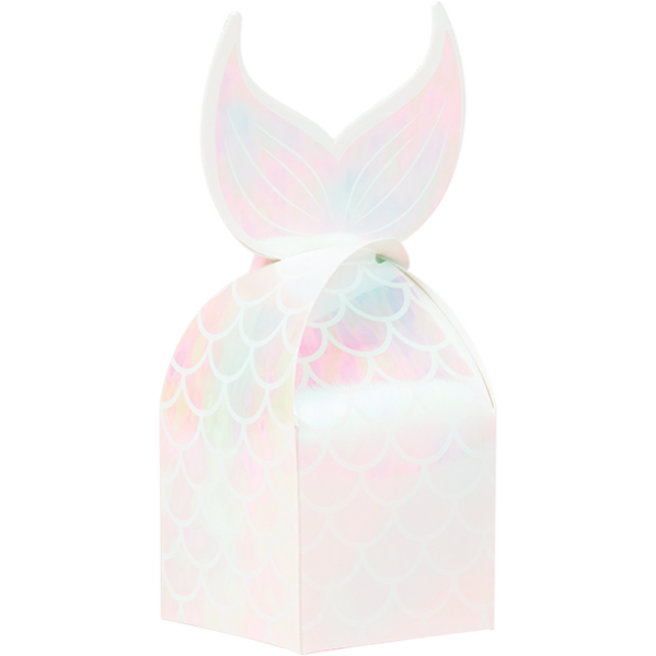 Mermaid Shine Iridescent Treat Favour Boxes 18cm x 7cm 8 pk